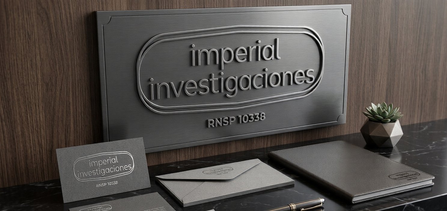 Imperial Investigaciones — placa metálica